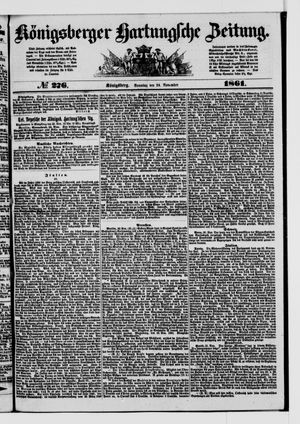 Königsberger Hartungsche Zeitung on Nov 24, 1861