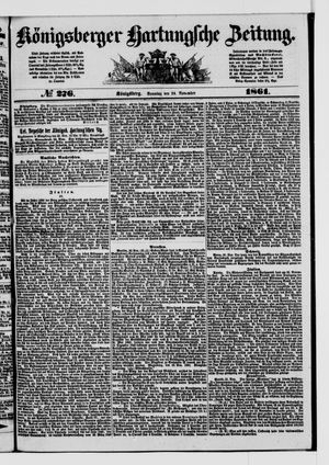 Königsberger Hartungsche Zeitung vom 24.11.1861