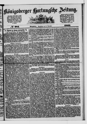 Königsberger Hartungsche Zeitung vom 30.11.1861