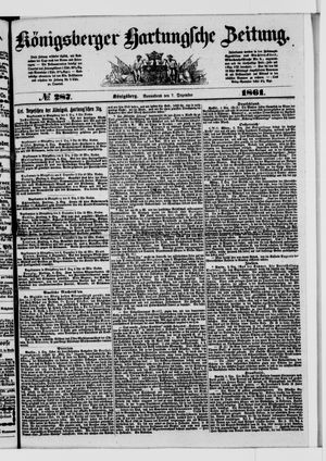 Königsberger Hartungsche Zeitung vom 07.12.1861