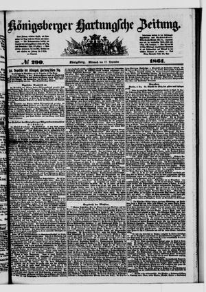 Königsberger Hartungsche Zeitung vom 11.12.1861