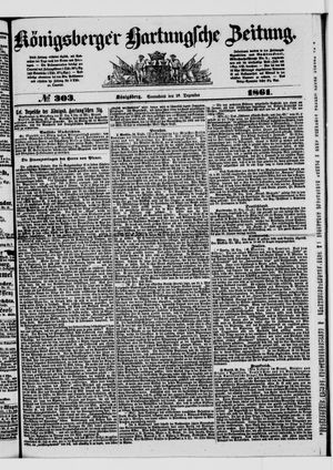 Königsberger Hartungsche Zeitung on Dec 28, 1861