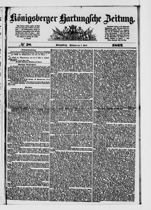 Königsberger Hartungsche Zeitung vom 02.04.1862