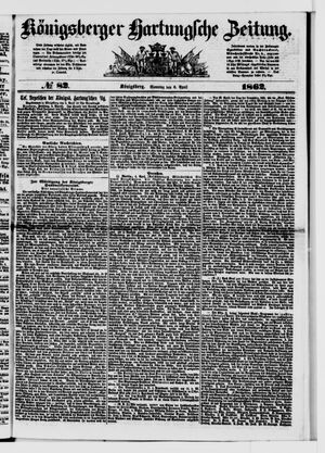 Königsberger Hartungsche Zeitung vom 06.04.1862