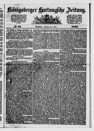 Königsberger Hartungsche Zeitung vom 12.04.1862