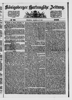 Königsberger Hartungsche Zeitung vom 26.04.1862