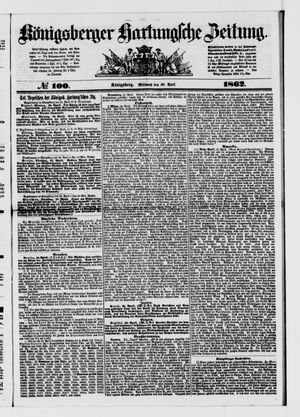 Königsberger Hartungsche Zeitung vom 30.04.1862