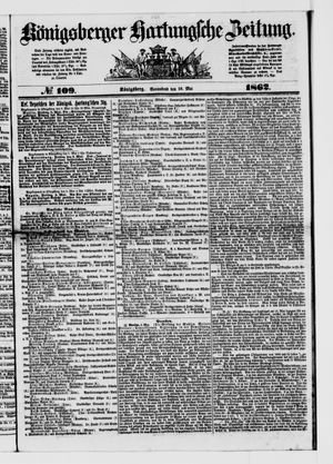 Königsberger Hartungsche Zeitung vom 10.05.1862