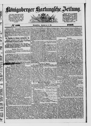 Königsberger Hartungsche Zeitung vom 11.05.1862