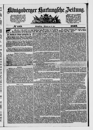 Königsberger Hartungsche Zeitung vom 25.06.1862