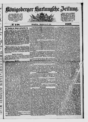 Königsberger Hartungsche Zeitung vom 28.06.1862