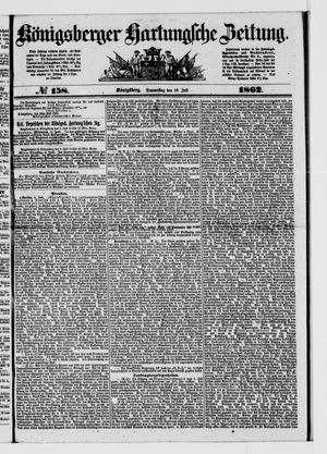 Königsberger Hartungsche Zeitung vom 10.07.1862