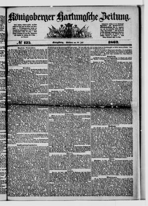 Königsberger Hartungsche Zeitung vom 30.07.1862