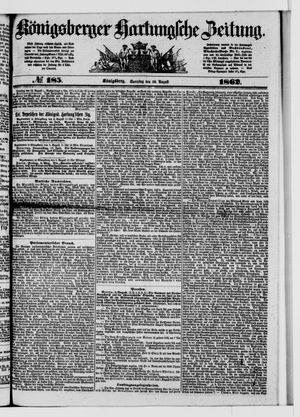 Königsberger Hartungsche Zeitung vom 10.08.1862