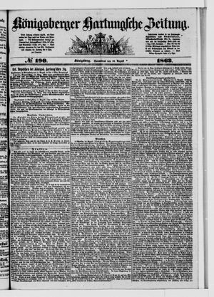 Königsberger Hartungsche Zeitung vom 16.08.1862