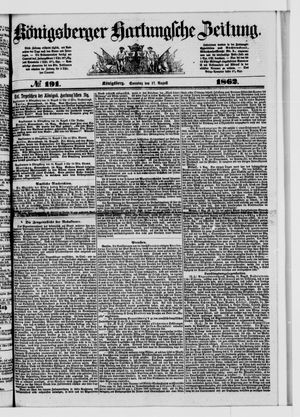 Königsberger Hartungsche Zeitung vom 17.08.1862