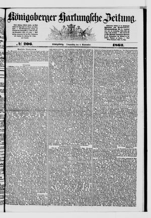 Königsberger Hartungsche Zeitung vom 04.09.1862
