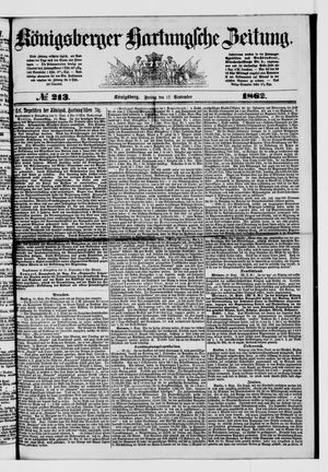 Königsberger Hartungsche Zeitung vom 12.09.1862