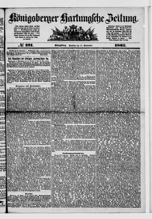 Königsberger Hartungsche Zeitung vom 21.09.1862