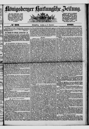Königsberger Hartungsche Zeitung vom 23.09.1862