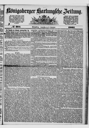 Königsberger Hartungsche Zeitung vom 25.09.1862