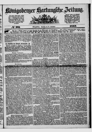 Königsberger Hartungsche Zeitung vom 28.09.1862