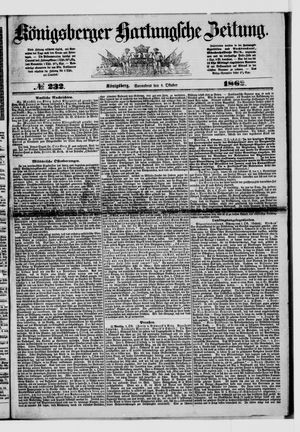 Königsberger Hartungsche Zeitung vom 04.10.1862