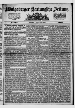 Königsberger Hartungsche Zeitung vom 05.10.1862