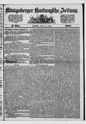 Königsberger Hartungsche Zeitung vom 07.10.1862