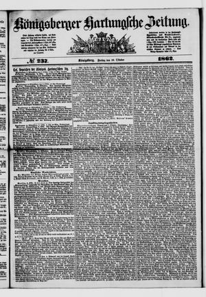 Königsberger Hartungsche Zeitung on Oct 10, 1862