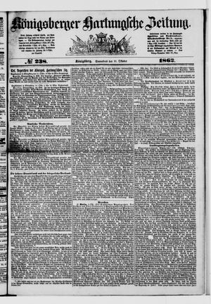 Königsberger Hartungsche Zeitung vom 11.10.1862