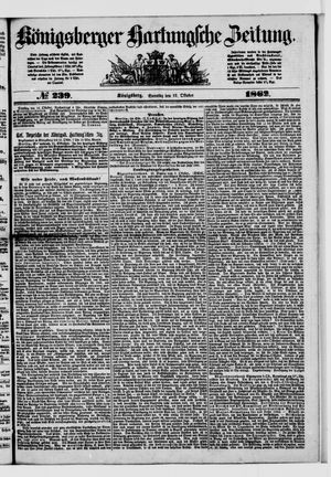 Königsberger Hartungsche Zeitung vom 12.10.1862