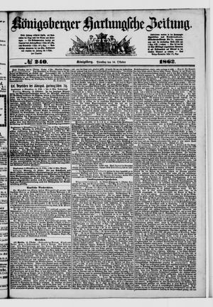 Königsberger Hartungsche Zeitung vom 14.10.1862