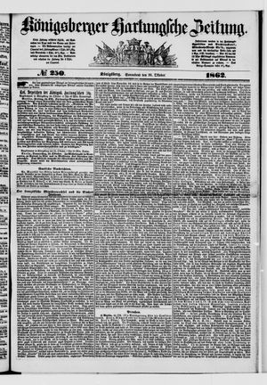 Königsberger Hartungsche Zeitung vom 25.10.1862