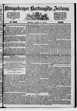 Königsberger Hartungsche Zeitung vom 06.11.1862