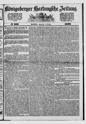 Königsberger Hartungsche Zeitung vom 21.11.1862