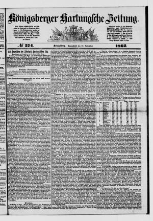Königsberger Hartungsche Zeitung vom 22.11.1862
