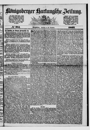 Königsberger Hartungsche Zeitung vom 30.11.1862