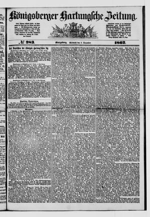 Königsberger Hartungsche Zeitung vom 03.12.1862