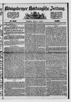 Königsberger Hartungsche Zeitung vom 07.12.1862
