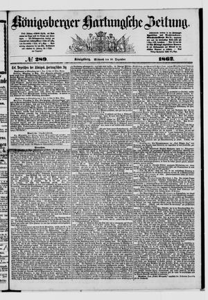 Königsberger Hartungsche Zeitung vom 10.12.1862