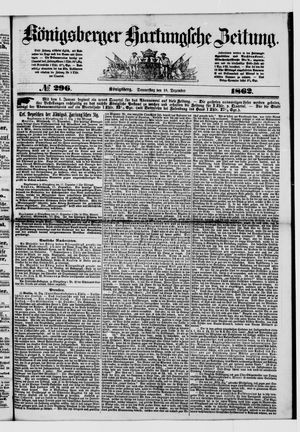 Königsberger Hartungsche Zeitung vom 18.12.1862