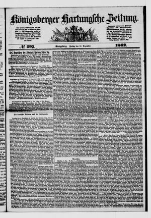 Königsberger Hartungsche Zeitung vom 19.12.1862