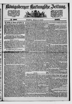 Königsberger Hartungsche Zeitung vom 24.12.1862