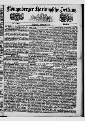 Königsberger Hartungsche Zeitung vom 04.07.1863