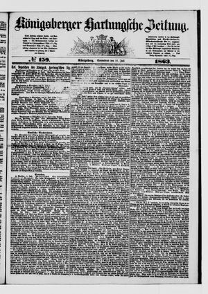 Königsberger Hartungsche Zeitung vom 11.07.1863