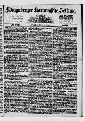 Königsberger Hartungsche Zeitung on Jul 15, 1863