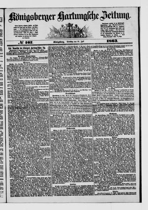 Königsberger Hartungsche Zeitung vom 21.07.1863