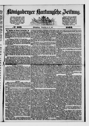 Königsberger Hartungsche Zeitung on Jul 23, 1863