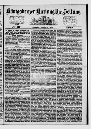 Königsberger Hartungsche Zeitung vom 01.08.1863